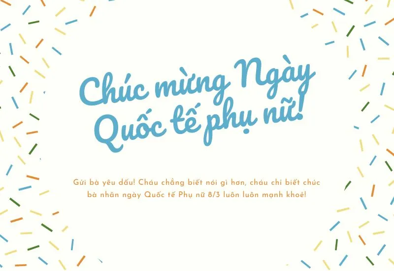 chúc mừng 8/3 cho bà