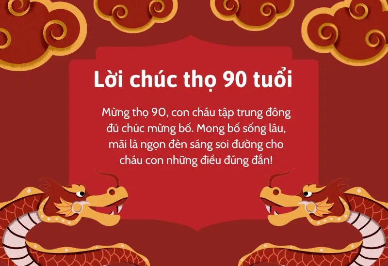 lời chúc mừng thọ 90 tuổi