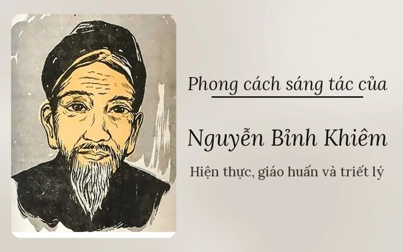 Phong cách sáng tác của Nguyễn Bỉnh Khiêm