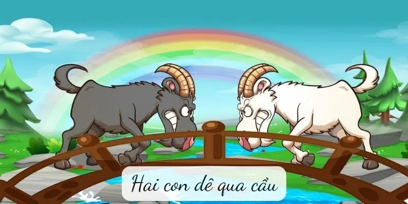Hai con dê qua cầu