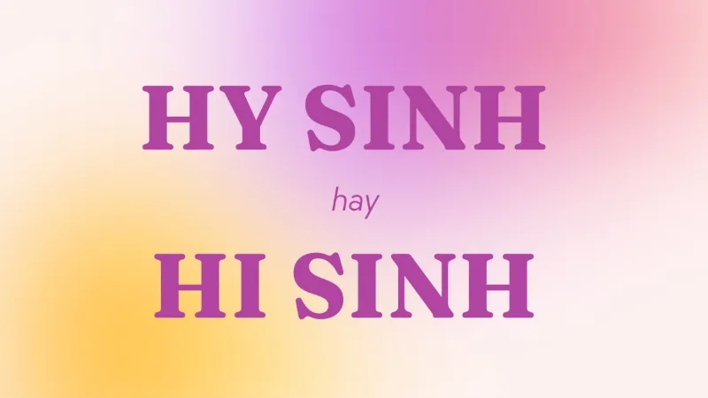 hy sinh hay hi sinh