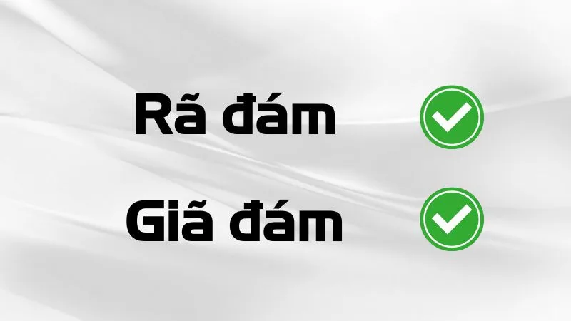 Rã đám và giã đám đều đúng chính tả nhưng khác nghĩa