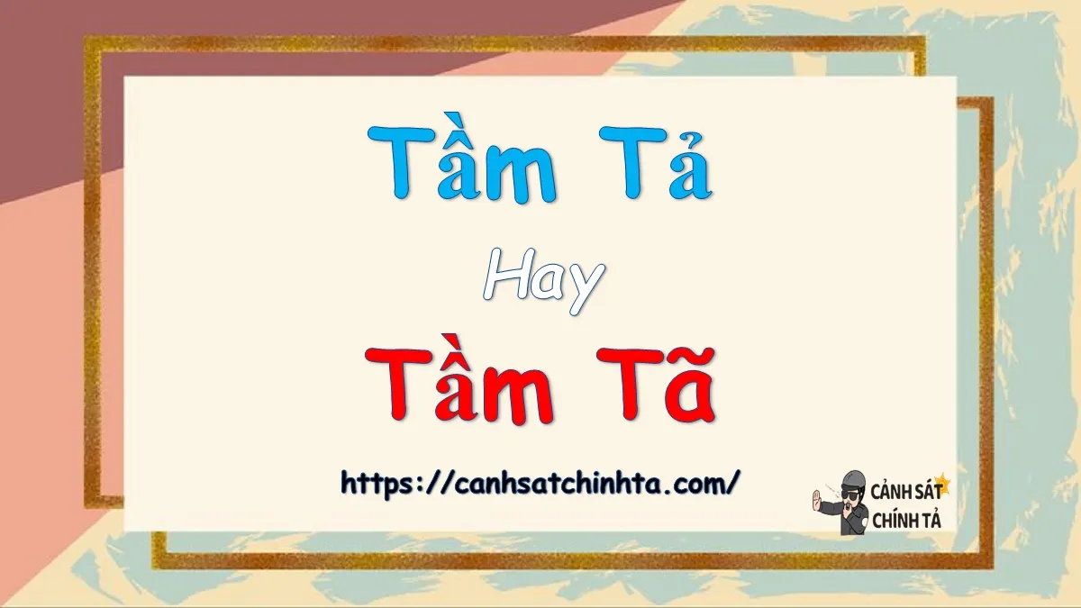Cơn mưa tầm tã minh họa cách dùng từ đúng chính tả