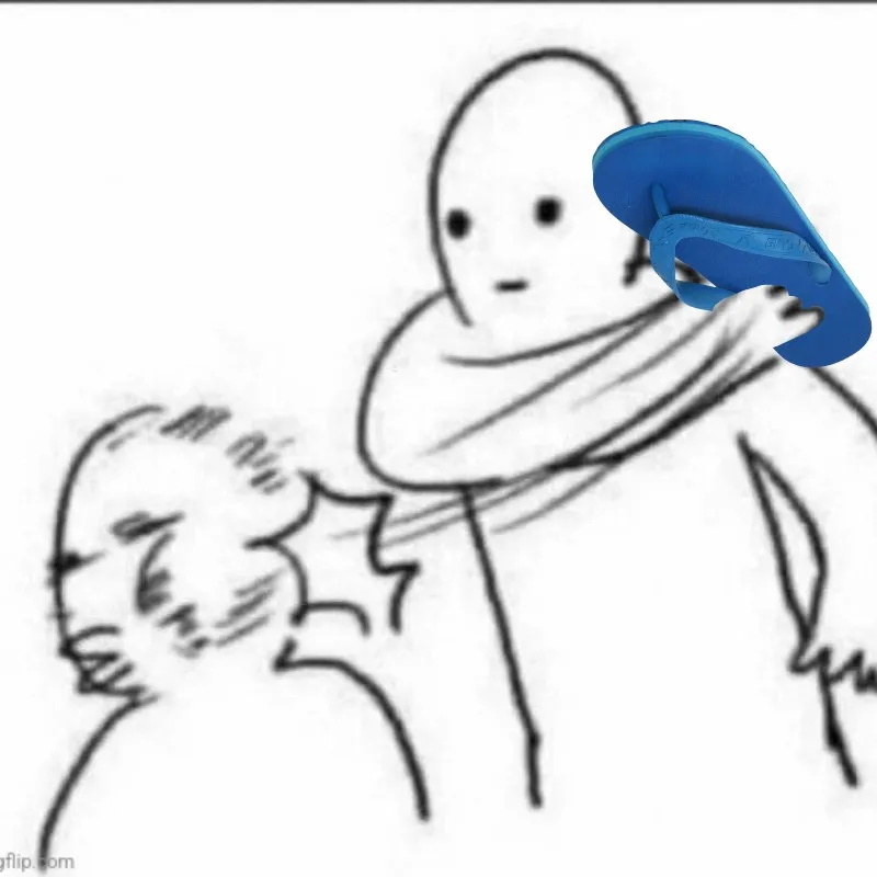 ảnh cầm dép vả meme