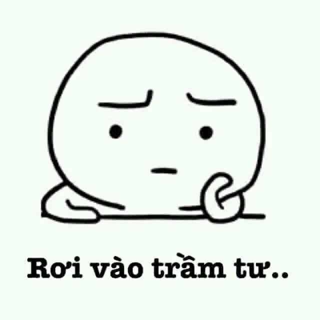 ảnh meme trầm tư