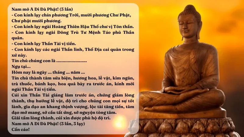 bài khấn mùng 1 tháng 12