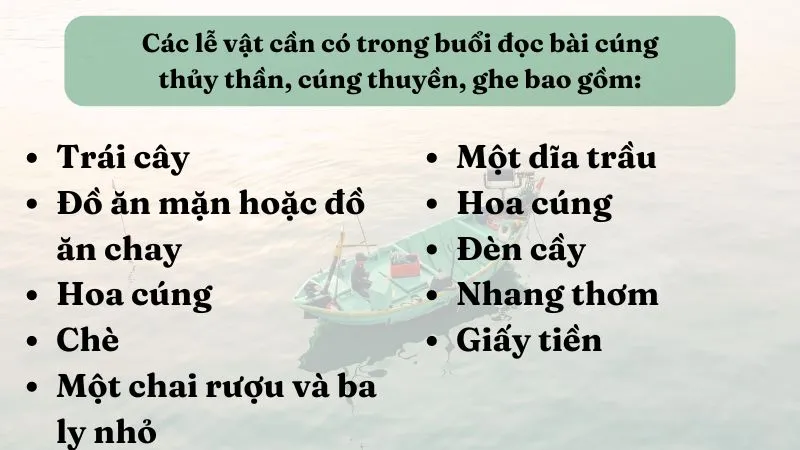 cách cúng ghe đi biển