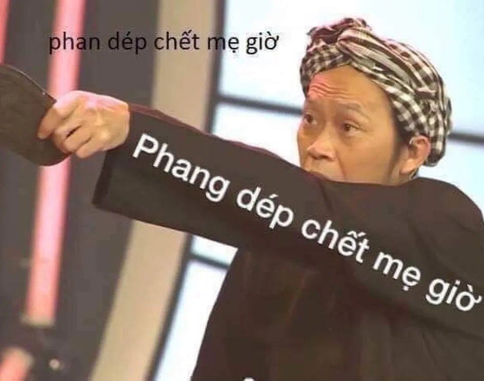 meme ảnh phang dép