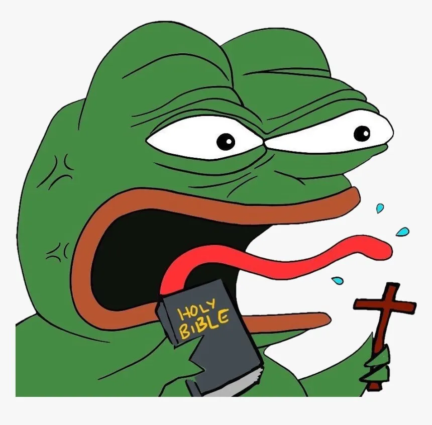 meme con ếch cầm thánh giá