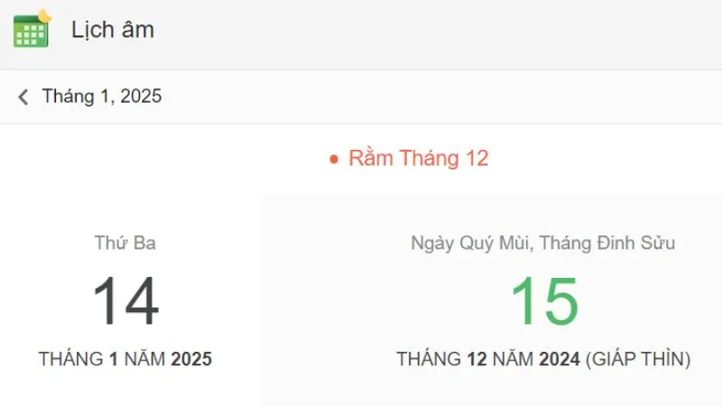 rằm tháng chạp là ngày mấy