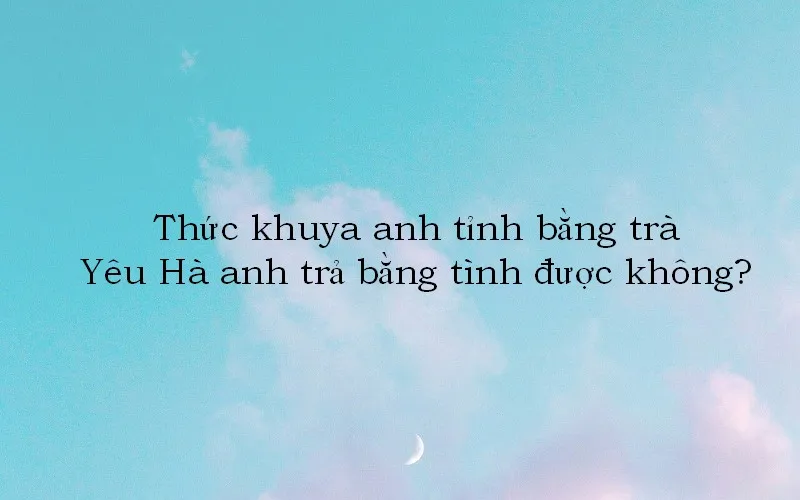 Thả thính tên Hà