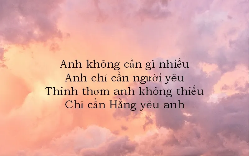 Thả thính tên Hằng