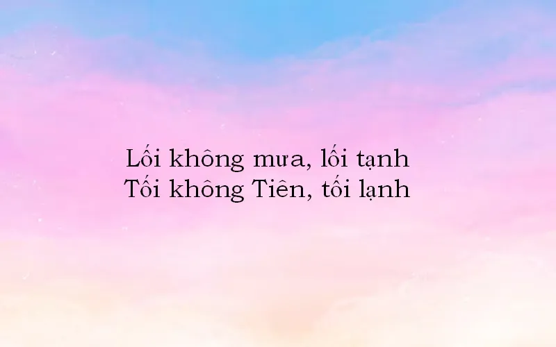 Thả thính tên Tiên