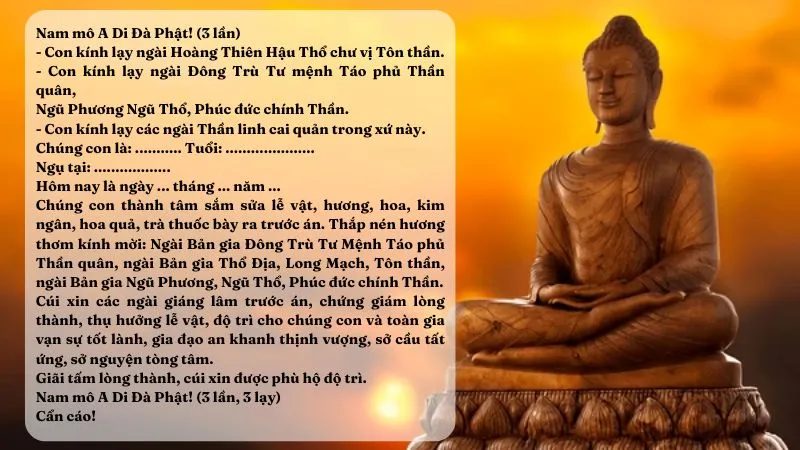 văn khấn mùng 1 tháng 12 âm lịch Thần Tài