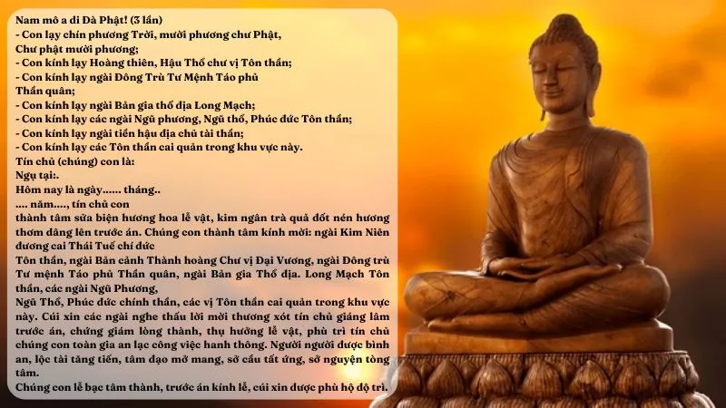 văn khấn mùng 1 tháng 12 ngoài trời