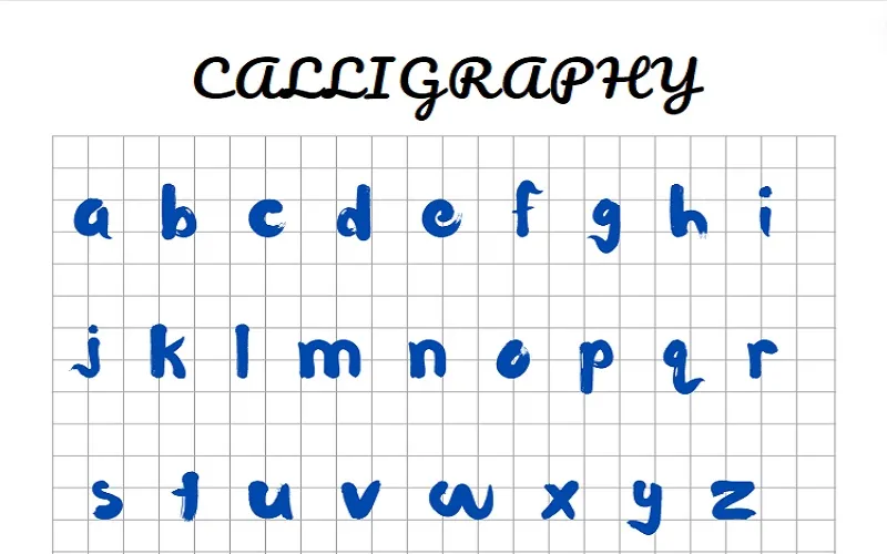 Bảng chữ cái Calligraphy