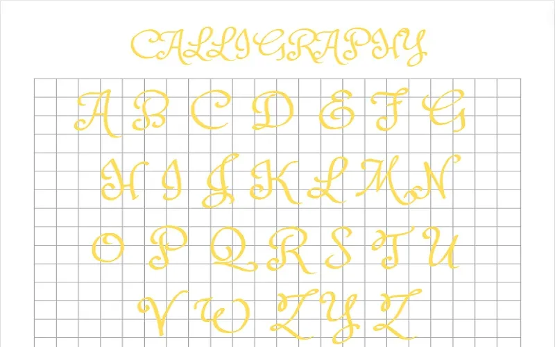 Cách viết chữ Calligraphy