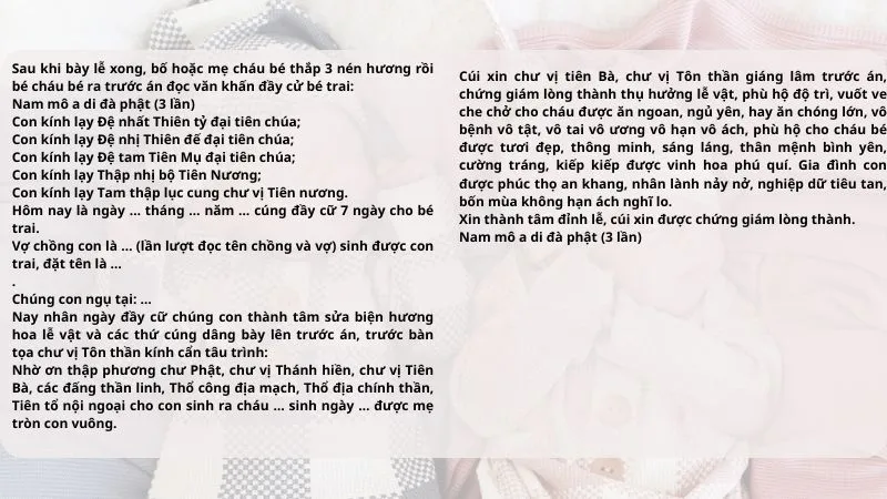 đầy cữ bé trai