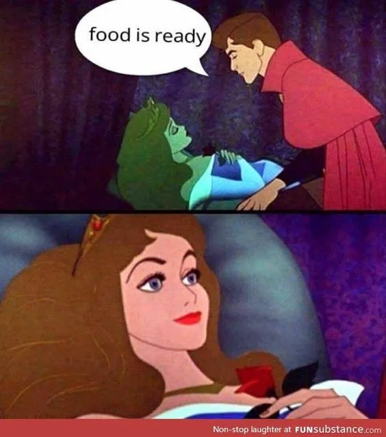 meme công chúa ngủ trong rừng hài