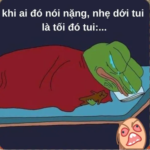 Meme khóc tổn thương