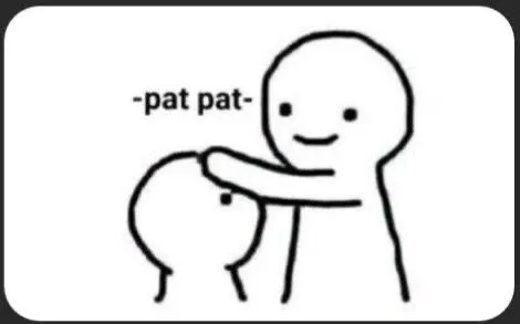meme xoa đầu an ủi