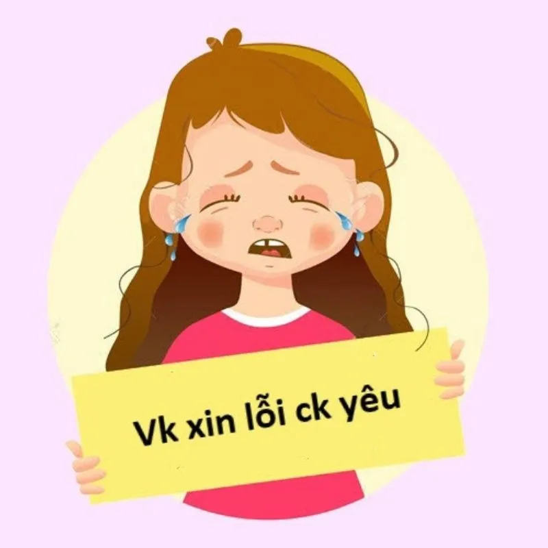 Vk xin lỗi Ck yêu