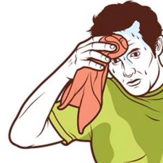 Meme sợ lau mồ hôi