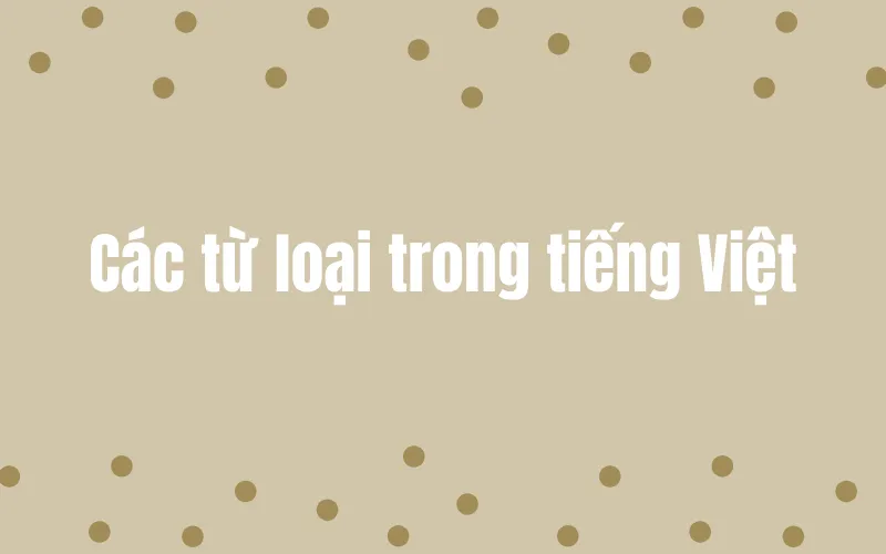 Các từ loại trong tiếng Việt