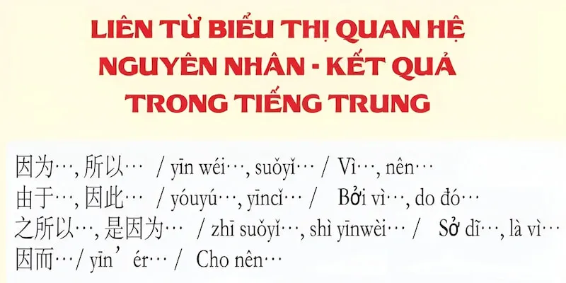 Liên từ trong tiếng trung Liên từ trong tiếng Trung quan hệ