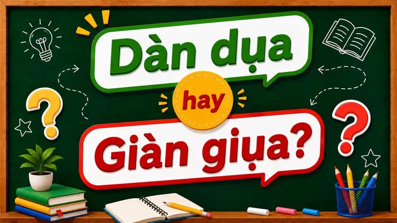 Phân biệt nhanh giàn giụa và dàn dụa