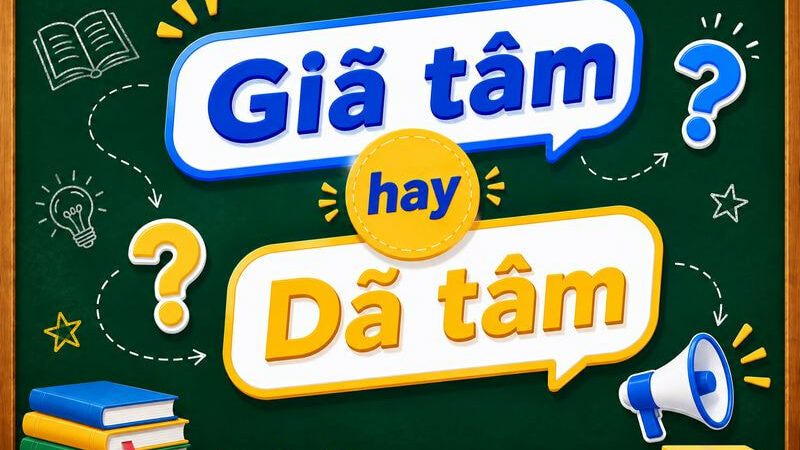 Giã tâm hay dã tâm? Cách viết đúng chính tả tiếng Việt chuẩn nhất