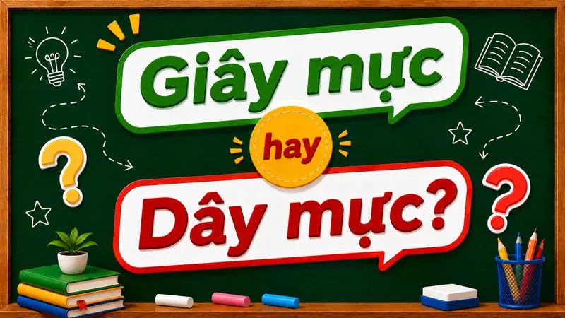 Giây mực hay dây mực đúng chính tả?