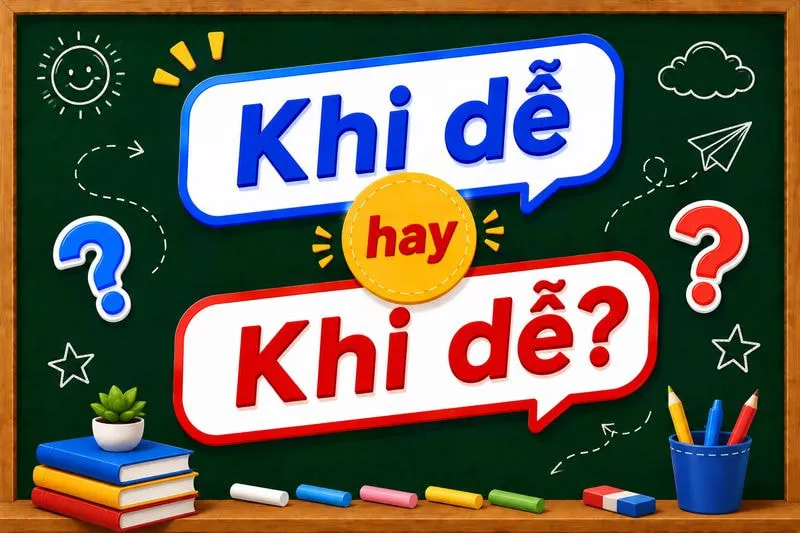 Cách viết đúng giữa khi dể và khi dễ