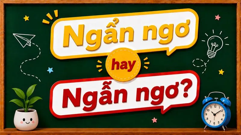 Cách viết đúng giữa ngẩn ngơ và ngẫn ngơ