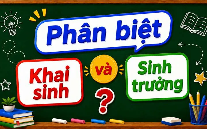 Phân biệt khai sinh và sinh trưởng – Nghĩa và cách dùng đúng