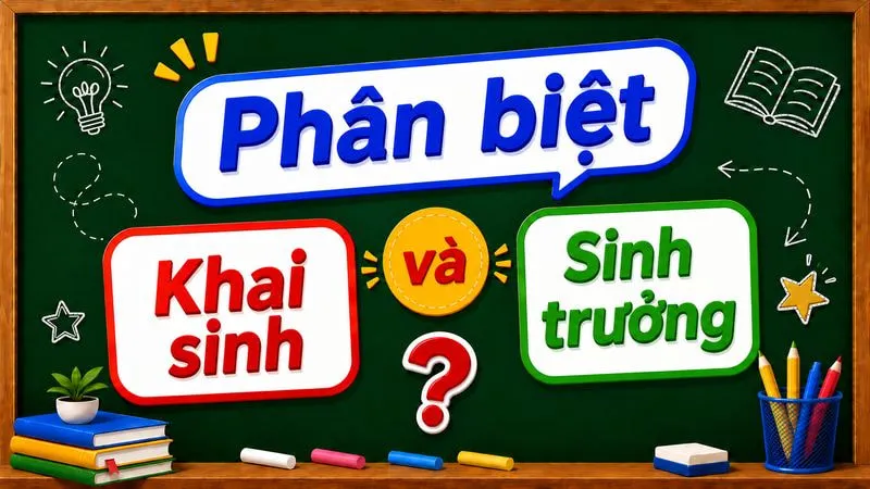 Phân biệt khai sinh và sinh trưởng – Nghĩa và cách dùng đúng