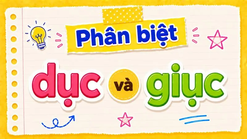 Phân biệt dục và giục – Nghĩa, cách dùng và ví dụ chuẩn chính tả