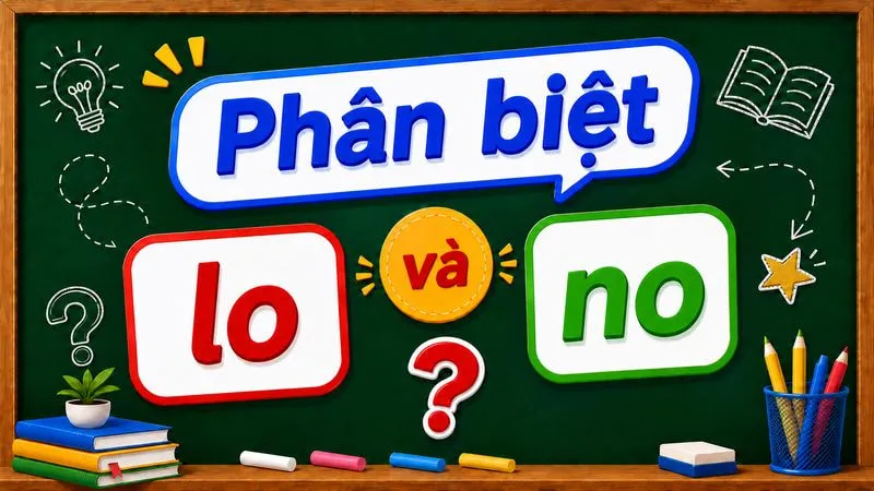 Phân biệt lo và no – Nghĩa, cách dùng và phân biệt đúng chính tả