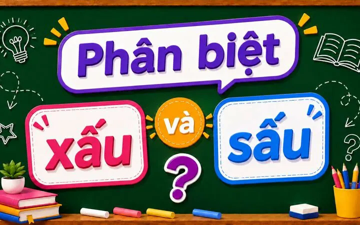 Phân biệt xấu và sấu – Nghĩa, cách dùng và ví dụ chuẩn chính tả