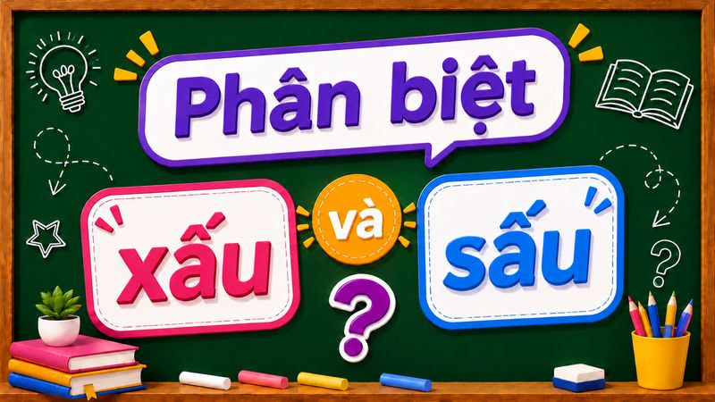 Phân biệt xấu và sấu – Nghĩa, cách dùng và ví dụ chuẩn chính tả