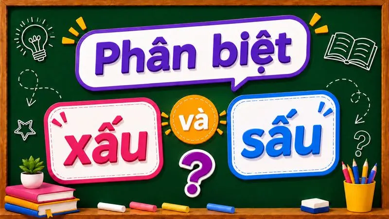 Phân biệt xấu và sấu – Nghĩa, cách dùng và ví dụ chuẩn chính tả