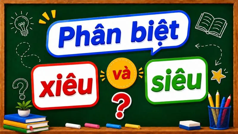 Phân biệt xiêu và siêu – Nghĩa, cách dùng và ví dụ chuẩn chính tả