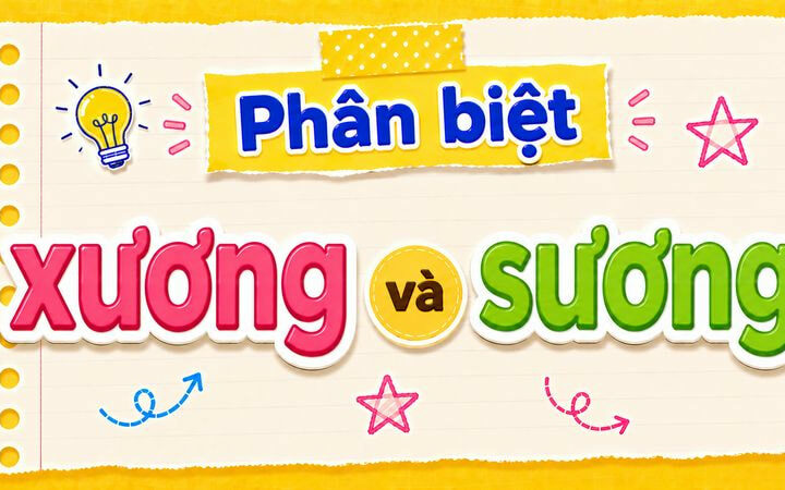 Phân biệt xương và sương – Nghĩa, cách dùng đúng chuẩn chính tả