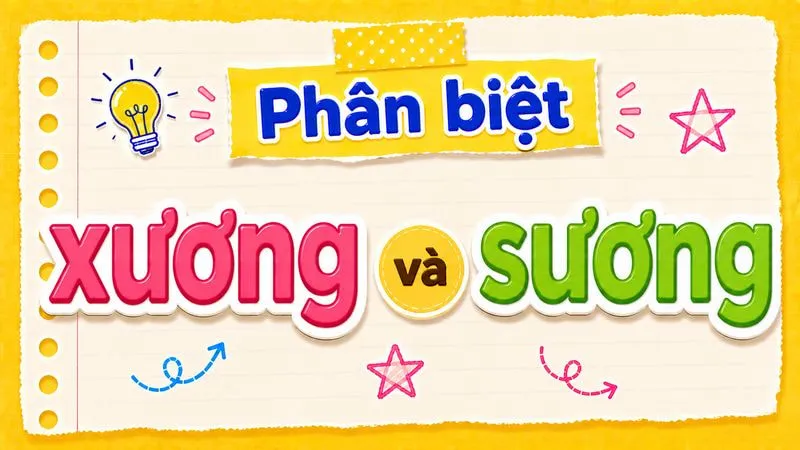 Phân biệt xương và sương – Nghĩa, cách dùng đúng chuẩn chính tả