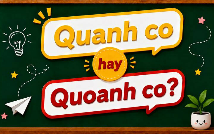 Quanh co hay quoanh co? Cách viết đúng chính tả tiếng Việt chuẩn