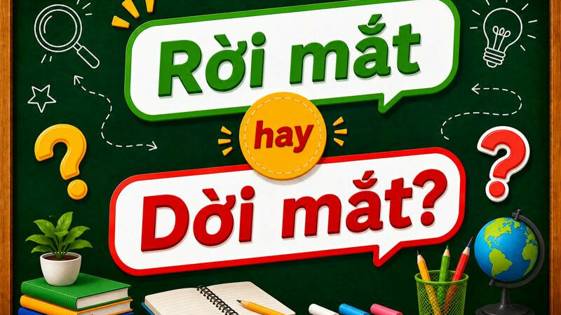 Rời mắt hay dời mắt? Từ nào viết đúng chính tả tiếng Việt chuẩn