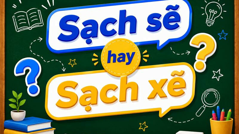 Sạch sẽ hay sạch xẽ? Từ nào viết đúng chính tả tiếng Việt chuẩn