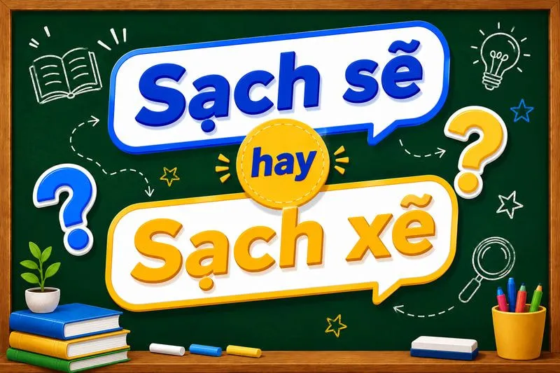 Sạch sẽ hay sạch xẽ đúng chính tả?