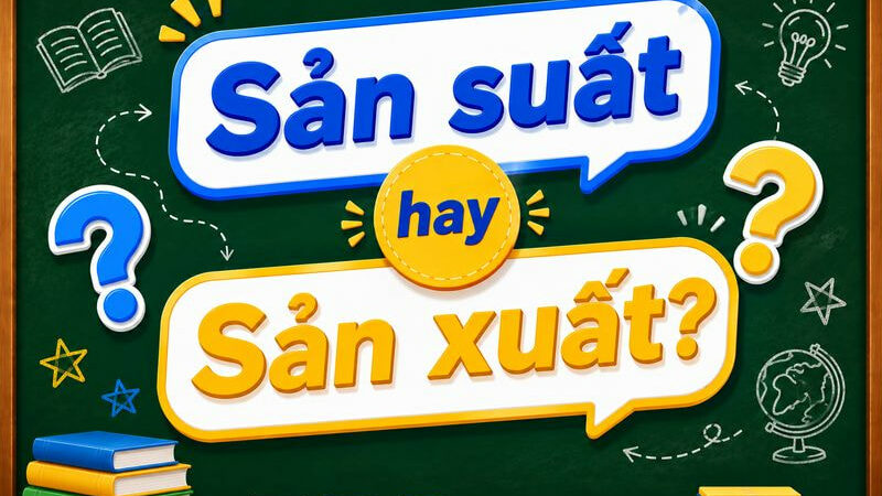 Sản suất hay sản xuất? Từ nào viết đúng chính tả tiếng Việt chuẩn
