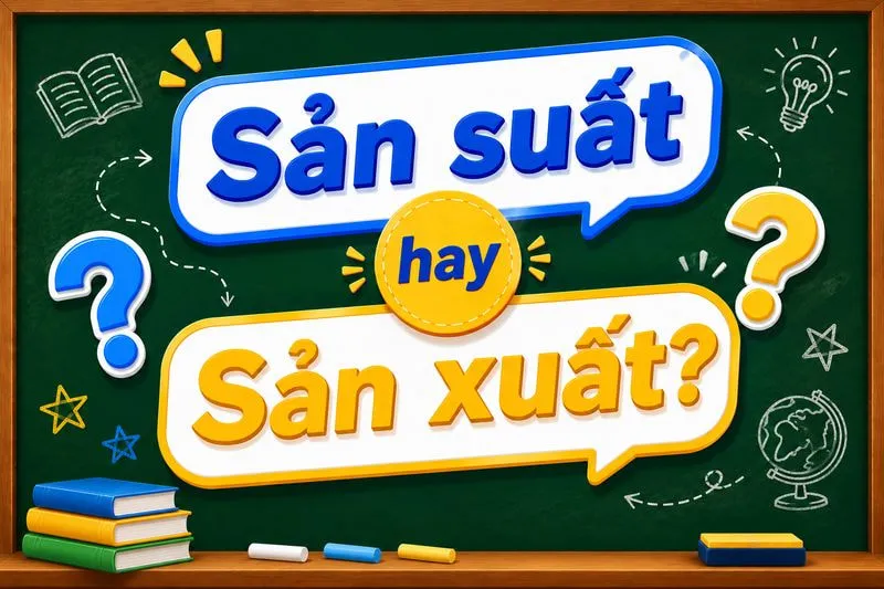 Sản xuất hay sản suất mới là từ đúng chính tả?